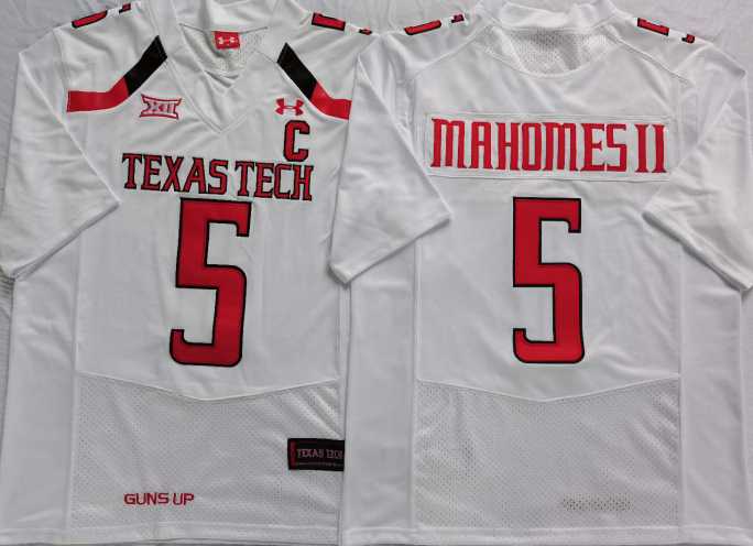 Texas Tech Red Raiders 5 Patrick Mahomes II White C Patch College Football Jersey,We sell and wholesale Texas Tech Red Raiders 5 Patrick Mahomes II White C Patch College Football Jersey on line form chian!
